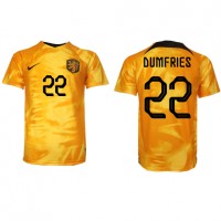 Maglie da calcio Olanda Denzel Dumfries #22 Prima Maglia Mondiali 2022 Manica Corta